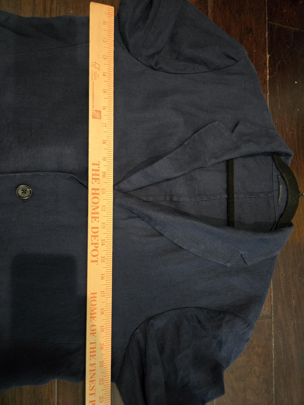 Quince 100% European Linen Blazer Deep Navy Unstructured Career Jacket L - Picture 11 of 12